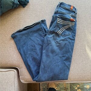 7 For All Mankind Dark Blue Flare Jeans